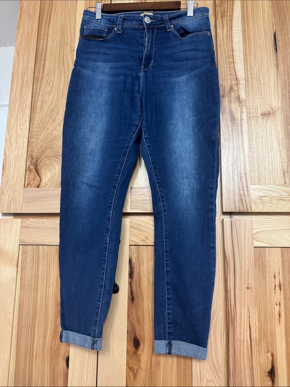 High-Rise Ankle Skinny Jeans in Deep Blue